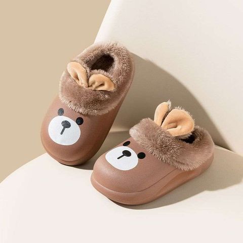 Hàng QC - Dép lót lông mùa đông ấm áp cho bé trai bé gái họa tiết gấu thỏ cute dễ thương hàng quảng châu