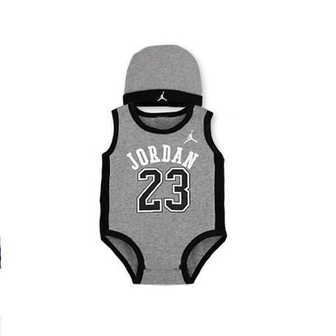 Hàng QC - Set bodysuit thể thao bóng rổ kèm mũ mát mẻ thoáng khí cho bé mùa hè