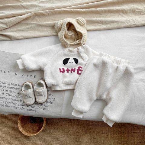 Hàng QC - Set bộ chó con lông cừu ấm áp dày dặn trần bông cute đáng yêu cho bé mùa đông