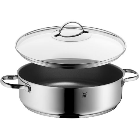 Nồi Chảo WMF 28cm Chống Dính Sâu Lòng, Vung Kính Chịu Nhiệt, Chất Liệu Thép Không Gỉ, Chính Hãng Đức - Dùng Cho Bếp Từ