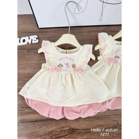 Set bộ đũi gấu thỏ xinh xắn đáng yêu mát mẻ thoáng khi dễ thương mùa hè phong cách hàn quốc cho bé gái