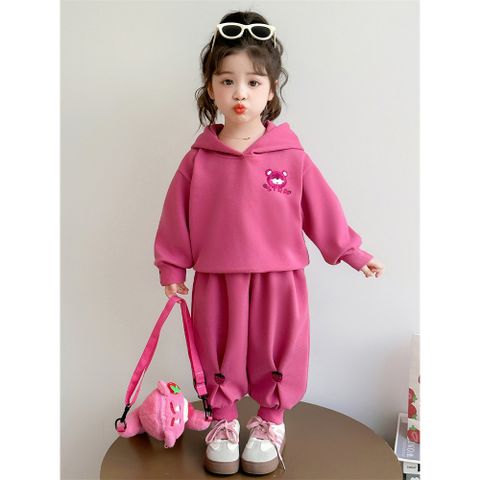 Hàng QC Set bộ nỉ gấu dâu xinh xắn dễ thương đáng yêu ấm áp dày dặn mùa đông cho bé gái kèm túi gấu bông