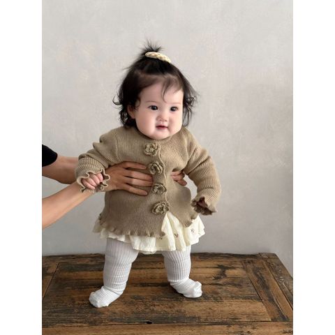 Hàng QC Áo len cardigan hoa xinh xắn cute đáng yêu hottrend ấm áp dày dặn mùa đông phong cách hàn quốc cho bé gái