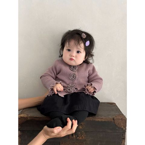 Hàng QC Áo len cardigan hoa xinh xắn cute đáng yêu hottrend ấm áp dày dặn mùa đông phong cách hàn quốc cho bé gái