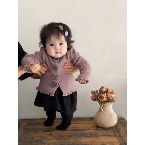 Hàng QC Áo len cardigan hoa xinh xắn cute đáng yêu hottrend ấm áp dày dặn mùa đông phong cách hàn quốc cho bé gái