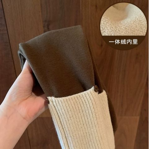 Hàng QC Set áo len kẻ kéo khóa dày dặn kèm legging ấm áp dày dặn cận chất hàn quốc cho bé gái