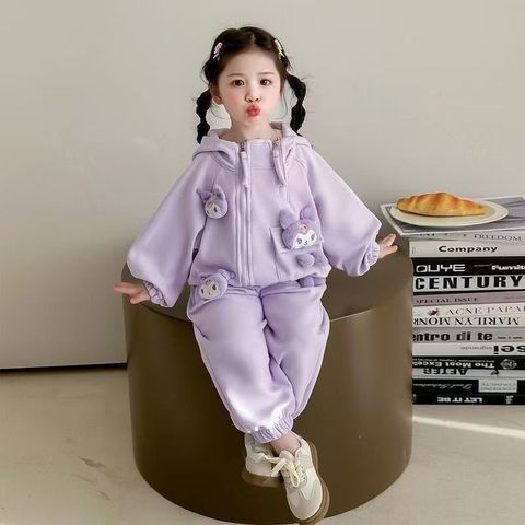 Hàng QC Set bộ nỉ gấu kuromi hot hit mặc đi chơi đi học cute đáng yêu xinh xắn ấm áp dày dặn mùa đông cho bé gái