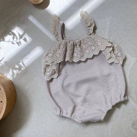 Hàng QC - Bodysuit áo liền thân ren hoa xinh xắn điệu đà mùa hè mát mẻ cho bé gái