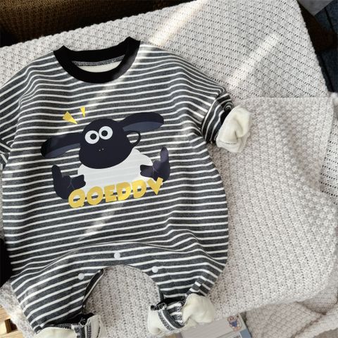 Hàng QC Bodysuit áo liền thân set kẻ cừu kèm mũ nồi cho bé trai thời trang vintage hàn quốc thu đông