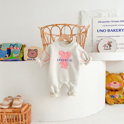 Hàng QC Bodysuit áo liền thân nỉ lót lông cừu voi con cute hoạt hình dễ thương cho bé gái bé trai hàn quốc