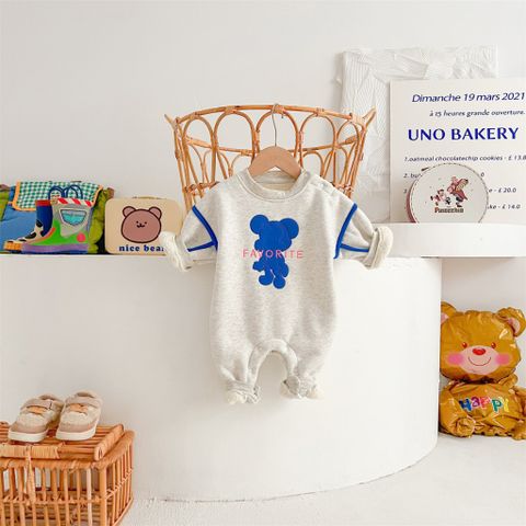 Hàng QC Bodysuit áo liền thân nỉ lót lông cừu voi con cute hoạt hình dễ thương cho bé gái bé trai hàn quốc