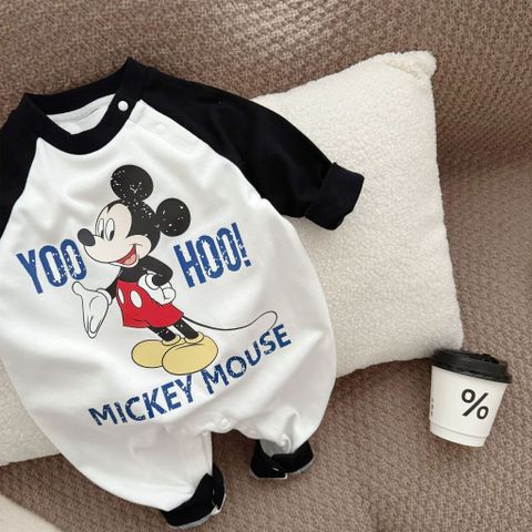 Hàng QC - Set body micky kèm mũ áo liền thân cho bé trai nỉ ấm áp mùa đông thời trang hàn quốc