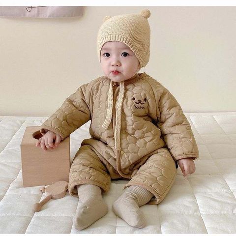 Hàng QC - Áo liền thân bodysuit phao mặt cười yoho cute đáng yêu ấm áp dày dặn cho bé phong cách hàn quốc mùa đông