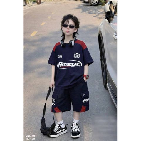 Hàng QC - Set bộ chữ Aibzyc cho bé trai túi hộp phong cách hàn quốc mùa hè mát mẻ thoáng khí 20-38kg