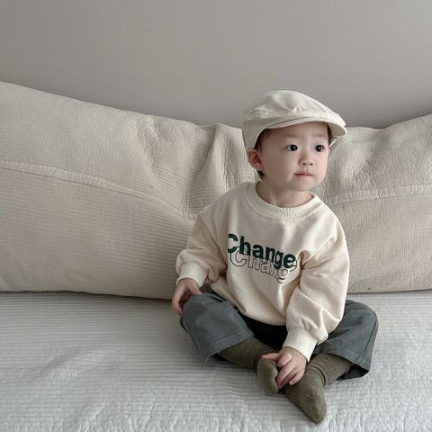 Hàng QC Set áo sweater lót nỉ change dày dặn cho bé trai kèm quấn suông kaki thu đông phong cách hàn quốc ấm áp