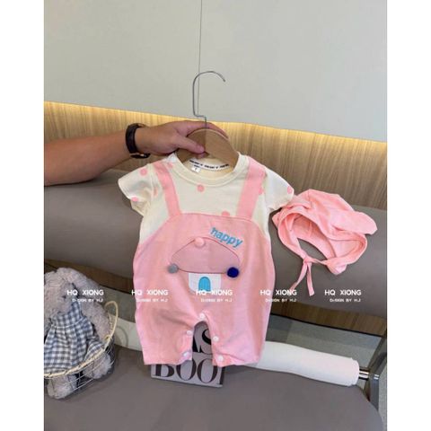 Bodysuit cây nấm khủng long kèm mũ dễ thương đáng yêu mát mẻ mùa hè kèm mũ cho bé trai bé gái