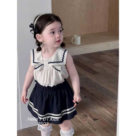 Set đũi váy nơ xinh xắn dễ thương phong cách hottrend hàn quốc mặc đi chơi đi học cho bé gái 8-20kg kèm ảnh thật