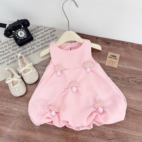 Váy đũi hồng cây nấm cute đáng yêu xinh xắn mát mẻ thoáng khí mùa hè cho bé gái 10-30kg kèm ảnh thật