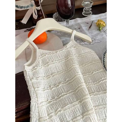 Hàng QC - Váy hai dây ren hoa tầng xinh xắn điệu đà vintage hàn quốc mùa hè cho bé gái