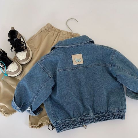 Hàng QC - Áo khoác jean denim trơn basic phong cách hàn quốc mặc thu đông cho bé trai