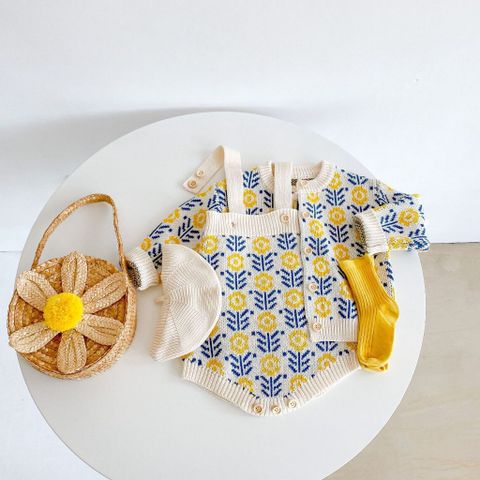 Hàng QC - Set len hoa bodysuit kèm áo khoác xinh xắn dễ thương đáng yêu phong cách hàn quốc hottrend cho bé gái thu đông