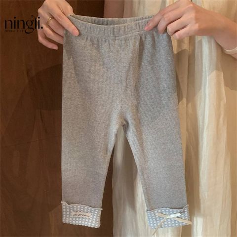 Hàng QC Áo nỉ chó con chấm bi xinh xắn ấm áp kèm quần len tăm cho bé gái thu đông hàn quốc hottrend vintage