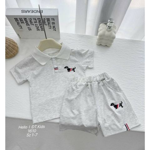 Set bộ polo chó con cute đáng yêu mùa hè mát mẻ cho bé trai