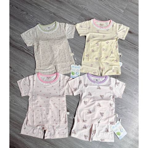 Hàng QC Ánh thật - Bộ thun cotton kháng khuẩn điều hòa cho bé trai bé gái mặc mùa hè mát mẻ thoáng khí 10-24kg