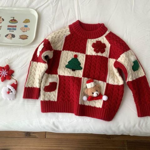 Hàng QC Set áo len noel giáng sinh xinh xắn dễ thương kèm chân váy dạ kẻ cho bé gái mùa đông mặc đi chơi