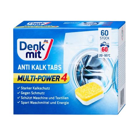 Viên tẩy lồng máy giặt Denkmit Đức – Tẩy cặn vôi, khử mùi, giảm khuẩn, bảo vệ máy giặt bền sạch