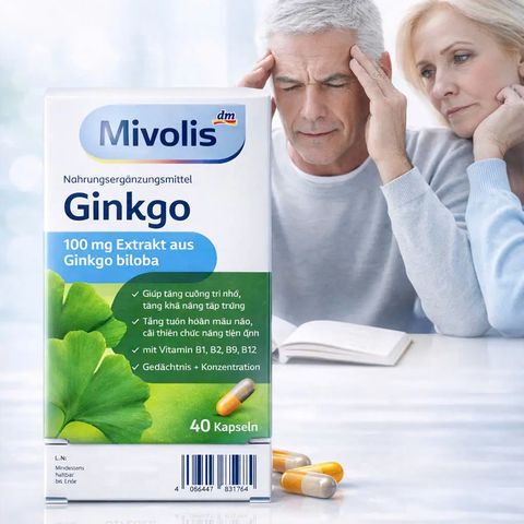 Bổ não Mivolis Ginkgo 100mg Đức 40 viên