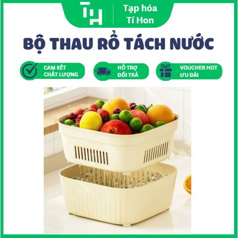 Bộ thau rổ tách nước (Màu ngẫu nhiên) (TH120)