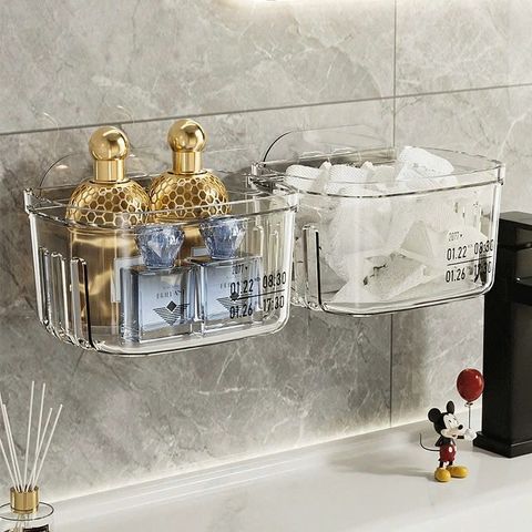 Giỏ Đựng Hành Tỏi Dán Tường Trong Suốt, Kèm Miếng Dán Siêu Chắc (Màu ngẫu nhiên) (TH121)