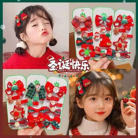 Set kẹp tóc Noel siêu xinh cho bé gái (TH122)