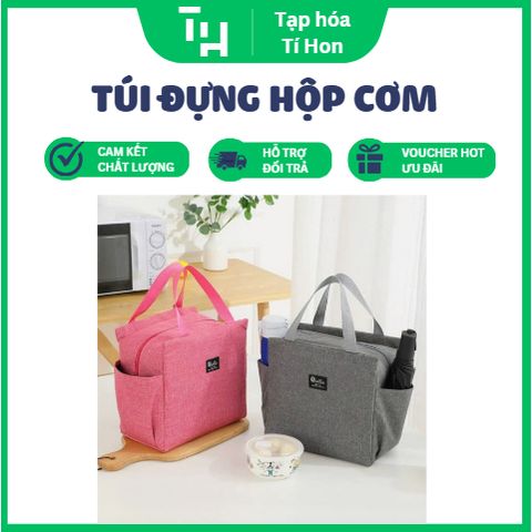 Túi Đựng Hộp Cơm Giữ Nhiệt Có ngăn 2 bên (Màu ngẫu nhiên) (TH127)