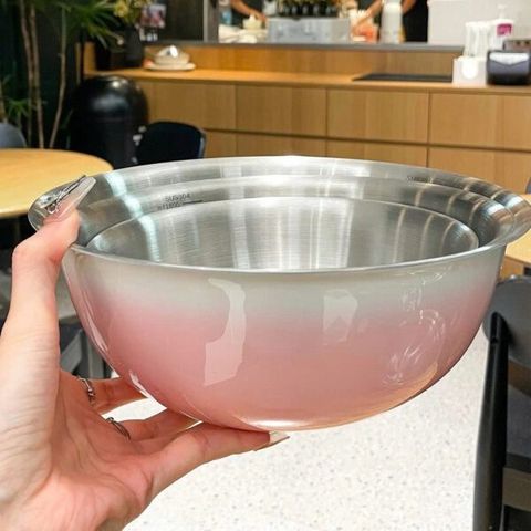 Bộ 3 thau inox màu sắc (TH129)