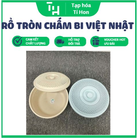 Rổ tròn chấm bi Việt Nhật (Màu ngẫu nhiên) (TH136)