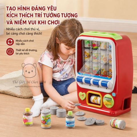 Máy bán nước tự động cho bé cỡ lớn có âm thanh ánh sáng phát triển tư duy kỹ năng sống