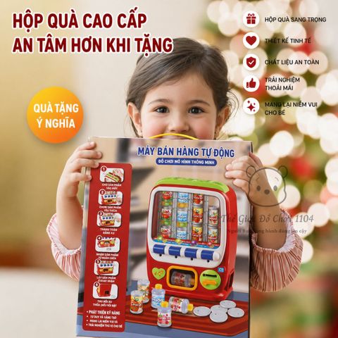 Máy bán nước tự động cho bé cỡ lớn có âm thanh ánh sáng phát triển tư duy kỹ năng sống