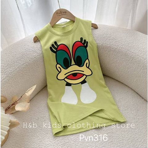 Váy ba lỗ cotton vịt cute đáng yêu dễ thương mát mẻ mùa hè cho bé gái