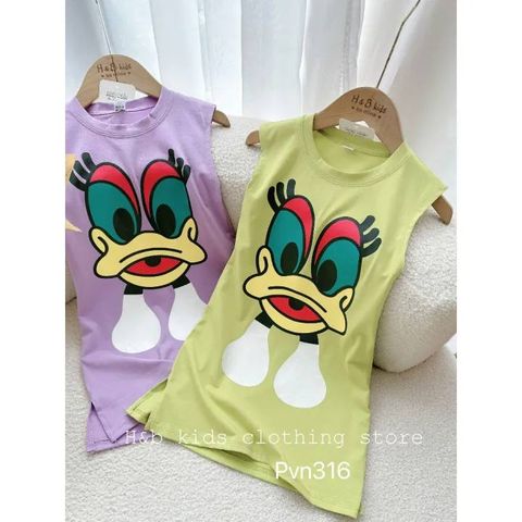 Váy ba lỗ cotton vịt cute đáng yêu dễ thương mát mẻ mùa hè cho bé gái