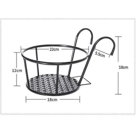 Giỏ sắt treo hoa ban công – hàng dày (TH144)