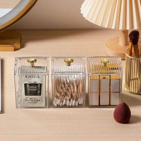 Hộp đựng bông tẩy trang, đồ trang điểm có nắp chống bụi (TH145)