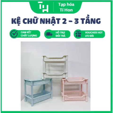 Kệ chữ nhật 2 - 3 tầng Việt Nhật (Màu ngẫu nhiên) (TH147)