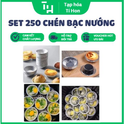 Set 250 chén bạc nướng thức ăn (TH149)