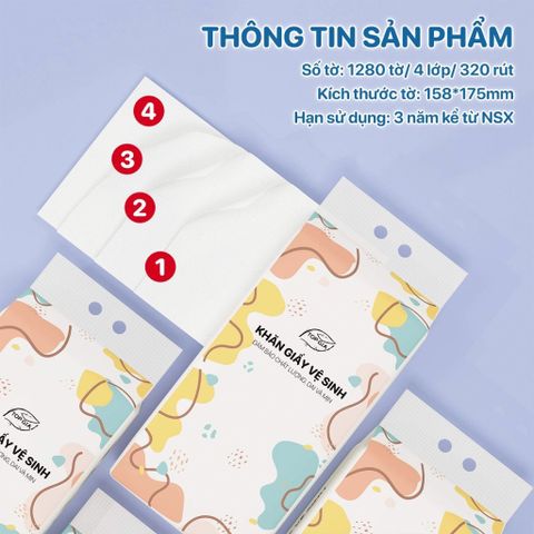 Thùng 4 gói giấy rút đa sắc Topgia siêu hot (TH152)