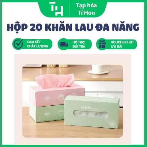 Hộp 20 Khăn Lau Đa Năng Siêu Thấm Hút (Màu ngẫu nhiên) (TH158)