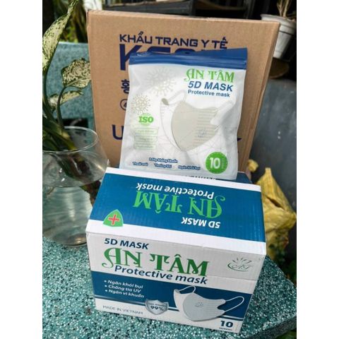 Hộp 100 khẩu trang 5d Anh Tâm/An Tâm Trắng (TH160)