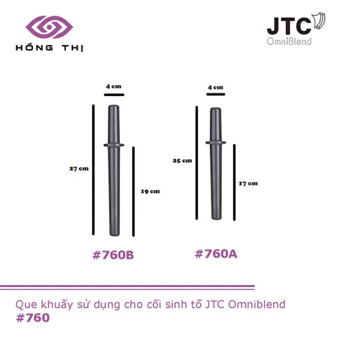 Que khuấy máy xay sinh tố JTC OmniBlend nhựa cao cấp size 27cm dùng cho cối 1.5L - Hàng Chính Hãng