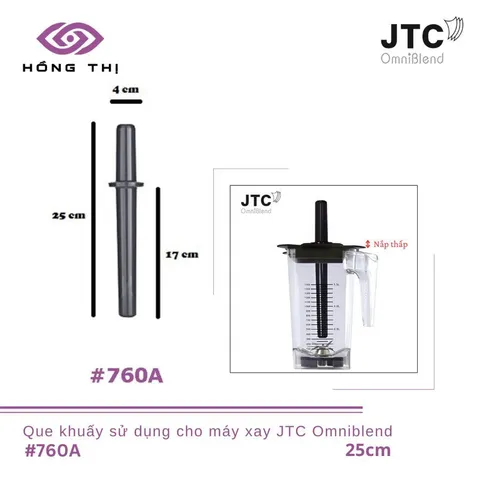 Que khuấy máy xay sinh tố JTC OmniBlend nhựa cao cấp size 27cm dùng cho cối 1.5L - Hàng Chính Hãng
